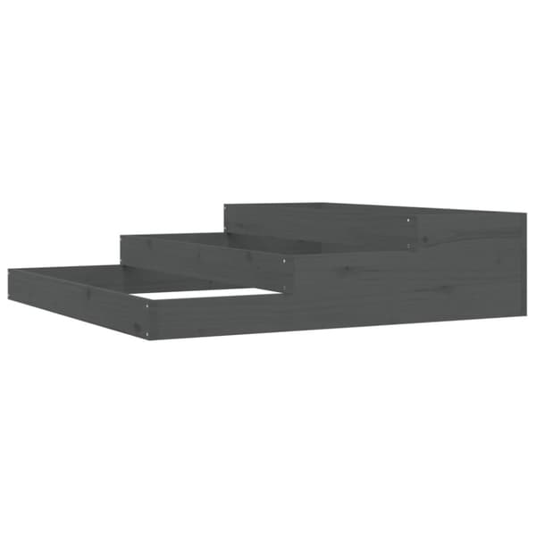 vidaXL Kukkalaatikko harmaa 107x107x27 cm täysi mänty -  Kukkaruukut & istutuslaatikot