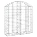 Miniatyrbillede 3 af 6: vidaXL buet gabionkurv 100x30x100/120 cm galvaniseret jern -  Plantekrukker