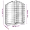 Miniatyrbillede 6 af 6: vidaXL buet gabionkurv 100x30x100/120 cm galvaniseret jern -  Plantekrukker