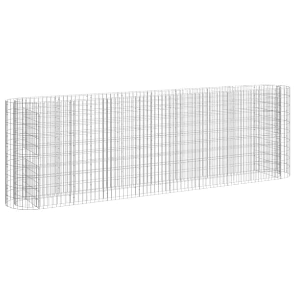 vidaXL Korotettu kivikori/kukkalaatikko galvanoitu rauta 330x50x100 cm -  Kukkaruukut & istutuslaatikot