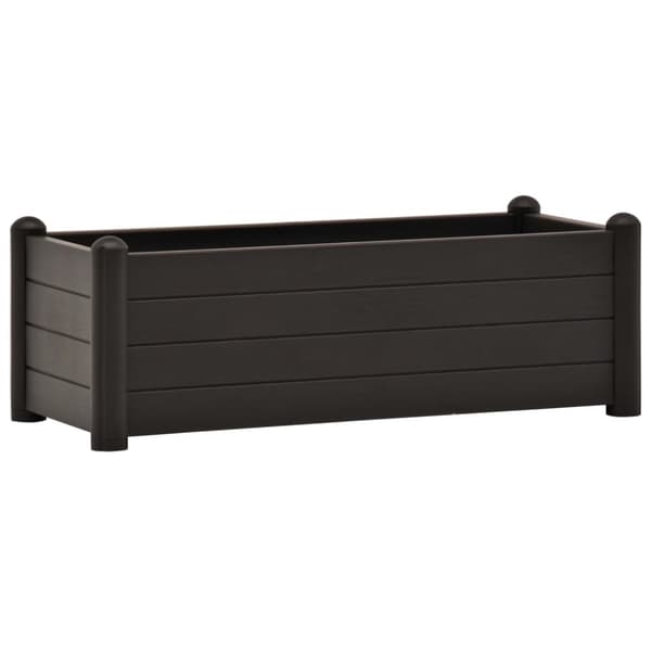 vidaXL Korotettu kukkalaatikko PP antrasiitti 100x43x35 cm - Kukkaruukut & istutuslaatikot
