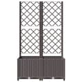 Miniatyrbillede 5 af 9: vidaXL plantekasse med espalier 80x40x136 cm PP brun -  Plantekrukker