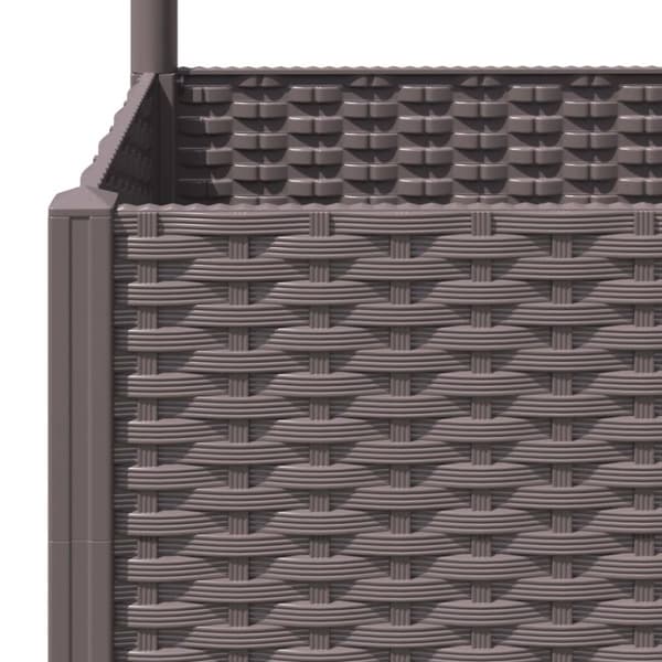 vidaXL plantekasse med espalier 80x40x136 cm PP brun -  Plantekrukker