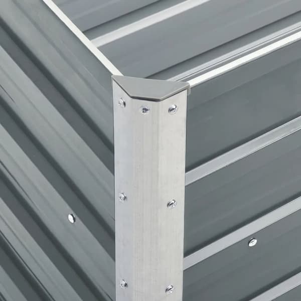 vidaXL forhøjet plantekasse 240x40x45 cm galvaniseret stål grå - Plantekrukker