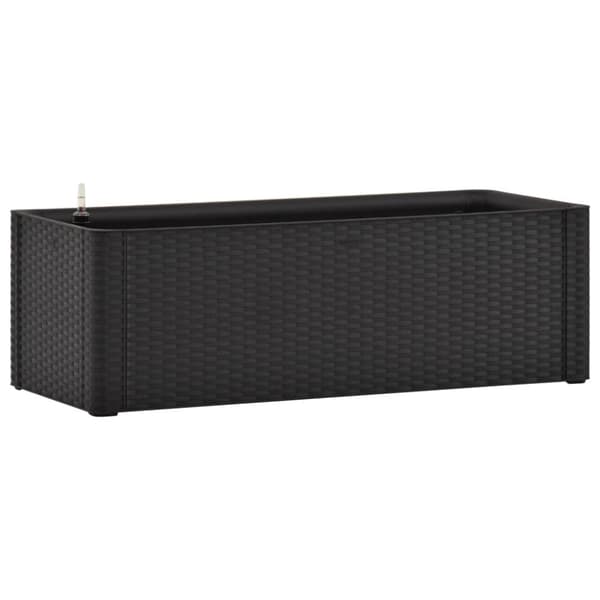 vidaXL Upphöjd odlingslåda med självbevattning antracit 100x43x33 cm -  Krukor & odlingslådor