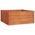 Pikkukuva 3 / 8: vidaXL Korotettu kukkalaatikko ruoste 100x100x45 cm Corten teräs -  Kukkaruukut & istutuslaatikot