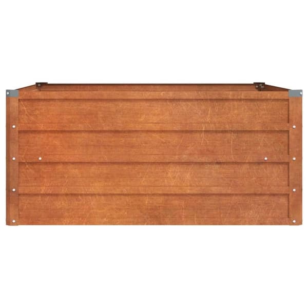 vidaXL Korotettu kukkalaatikko ruoste 100x100x45 cm Corten teräs -  Kukkaruukut & istutuslaatikot