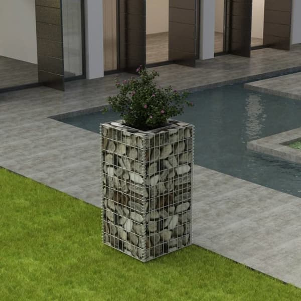 vidaXL Planteringsgabion upphöjd stål 50x50x100 cm - Krukor & odlingslådor