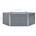 Miniatyrbillede 7 af 7: vidaXL hævet havekasse 129 x 129 x 46 gråt galvaniseret stål -  Plantekrukker