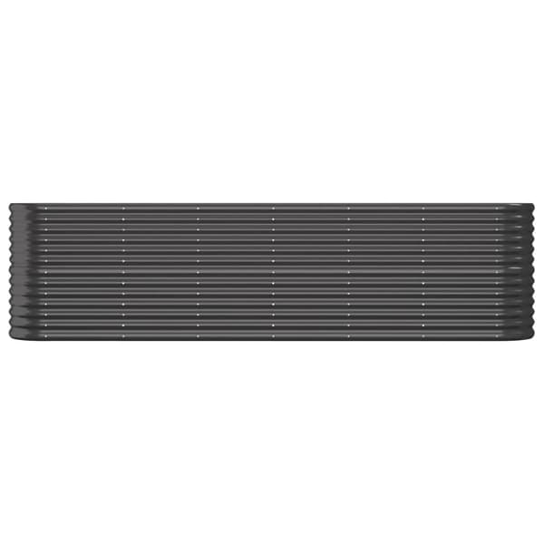 vidaXL Korotettu kukkalaatikko jauhemaalattu teräs 260x40x68 -  Kukkaruukut & istutuslaatikot