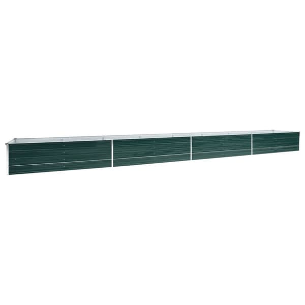 vidaXL hævet plantekasse 600x80x45 cm galvaniseret stål grøn -  Plantekrukker