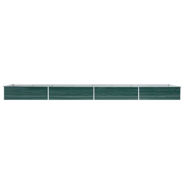 vidaXL hævet plantekasse 600x80x45 cm galvaniseret stål grøn -  Plantekrukker