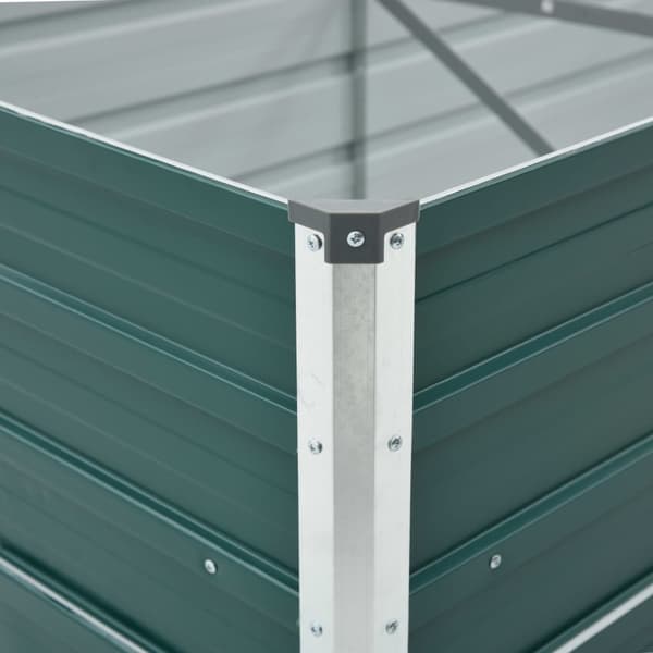 vidaXL hævet plantekasse 600x80x45 cm galvaniseret stål grøn -  Plantekrukker
