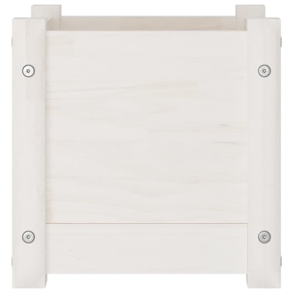 vidaXL Odlingslådor 2 st vit 31x31x31 cm massiv furu -  Krukor & odlingslådor