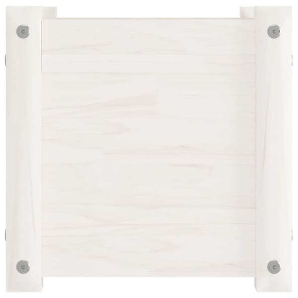 vidaXL Odlingslådor 2 st vit 31x31x31 cm massiv furu -  Krukor & odlingslådor