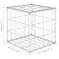 Miniatyrbillede 6 af 6: vidaXL gabion-højbed 30x30x30 cm kubeformet stål -  Plantekrukker