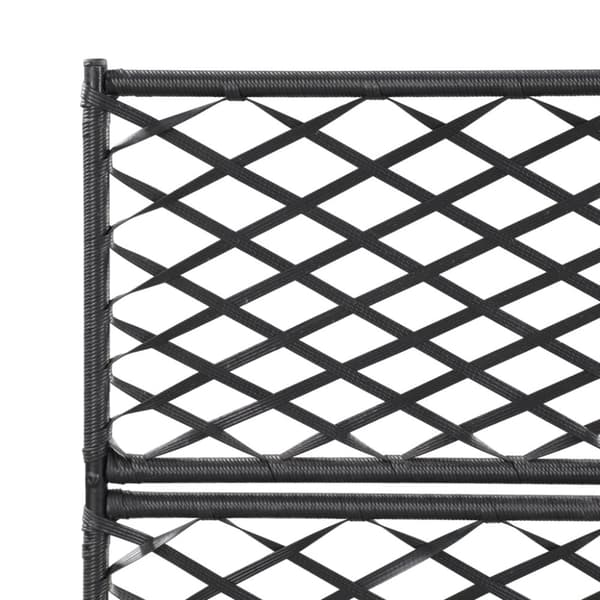 vidaXL espalier med plantekasse 3 krukker 83x30x130 cm polyrattan sort -  Plantekrukker
