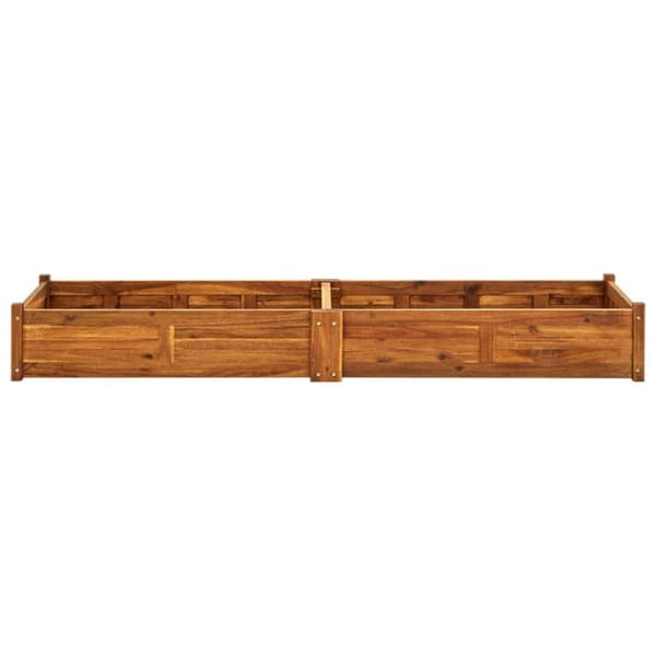 vidaXL Puutarhan korotettu kukkalaatikko akaasiapuu 200x50x25 cm - Kukkaruukut & istutuslaatikot