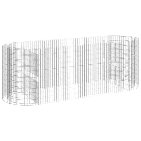 vidaXL Korotettu kivikori/kukkalaatikko galvanoitu rauta 300x100x100cm -  Kukkaruukut & istutuslaatikot