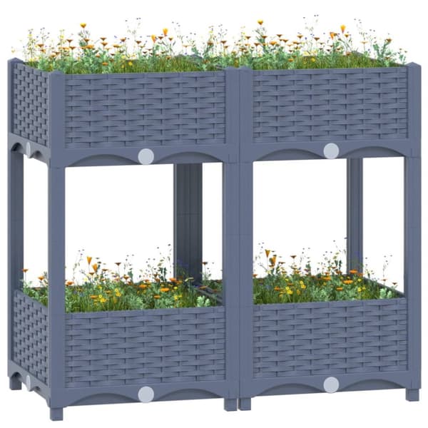 vidaXL højbed 80x40x71 cm polypropylen -  Plantekrukker
