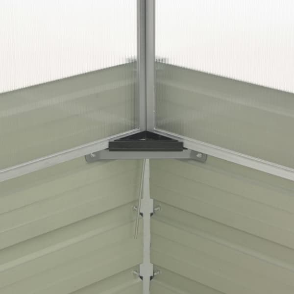 vidaXL drivhus 100 x 100 x 77 cm galvaniseret stål antracitgrå -  Plantekrukker