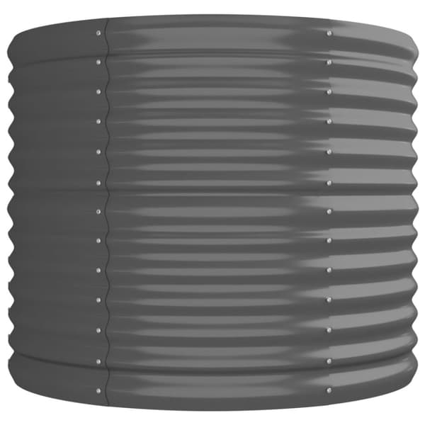 vidaXL plantekasse 296x80x68 cm pulverlakeret stål grå -  Plantekrukker