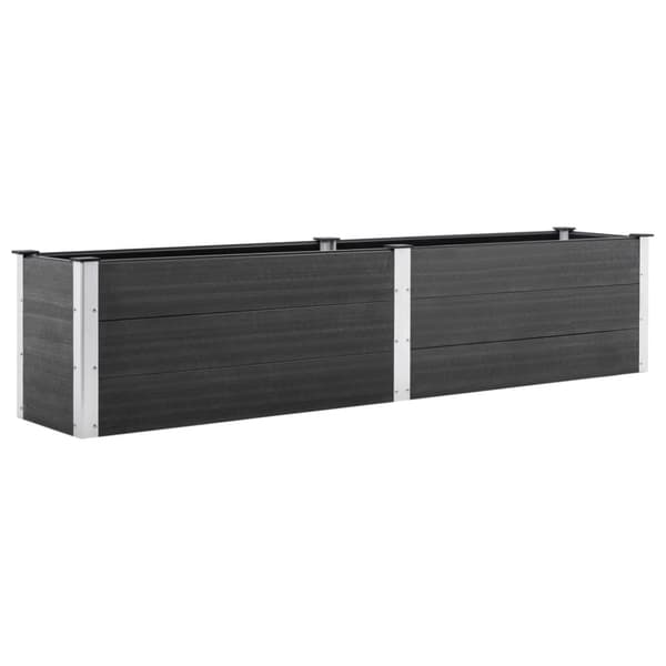 vidaXL hævet plantekasse 250x50x54 cm WPC grå - Plantekrukker