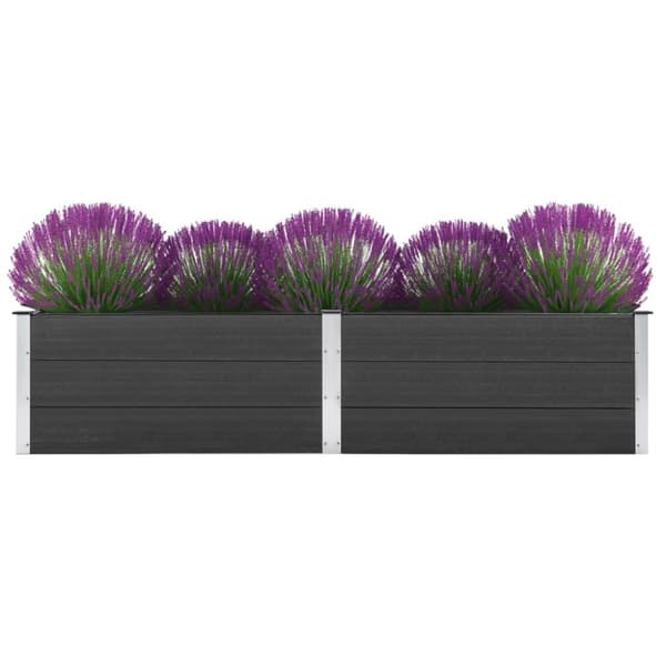 vidaXL hævet plantekasse 250x50x54 cm WPC grå - Plantekrukker