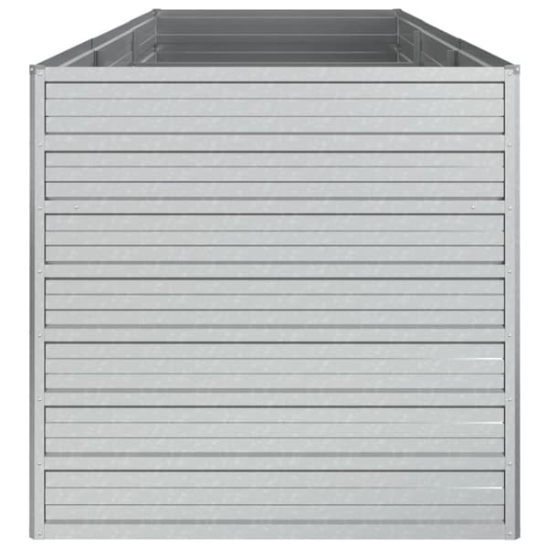 vidaXL højbed 240x80x77 cm galvaniseret stål sølvfarvet -  Plantekrukker