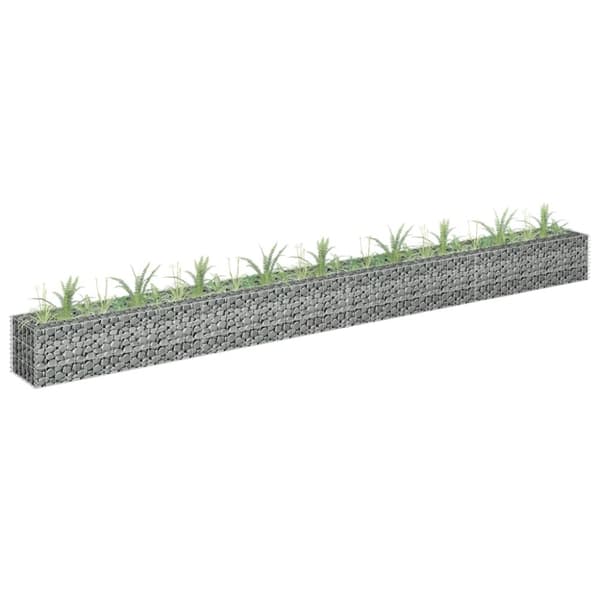vidaXL gabion-højbed 360x30x30 cm galvaniseret stål -  Plantekrukker