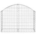 Pikkukuva 4 / 6: vidaXL Kaareva kivikori 100x30x60/80 cm galvanoitu rauta -  Kukkaruukut & istutuslaatikot