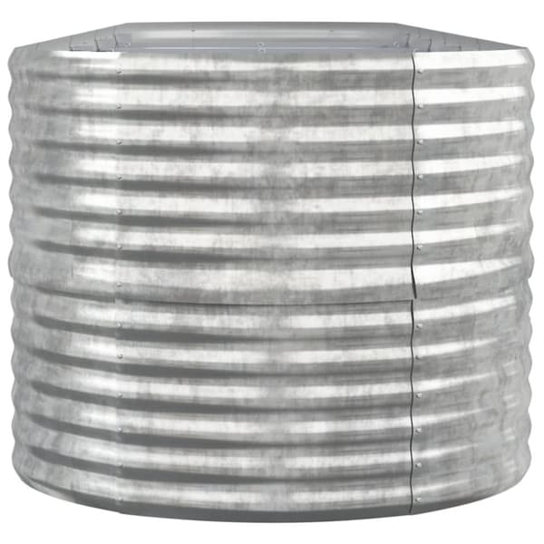 vidaXL Odlingslåda pulverlackerat stål 368x80x68 cm silver -  Krukor & odlingslådor