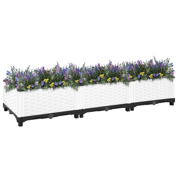 vidaXL Korotettu kukkalaatikko 120x40x23 cm polypropeeni -  Kukkaruukut & istutuslaatikot