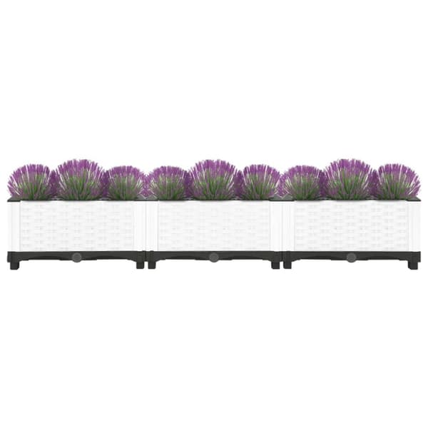 vidaXL Korotettu kukkalaatikko 120x40x23 cm polypropeeni -  Kukkaruukut & istutuslaatikot