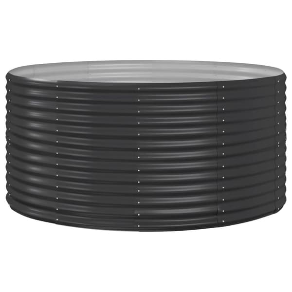 vidaXL plantekasse 140x140x68 cm pulverlakeret stål antracitgrå -  Plantekrukker