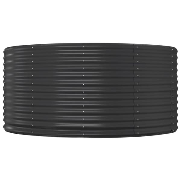 vidaXL plantekasse 140x140x68 cm pulverlakeret stål antracitgrå -  Plantekrukker