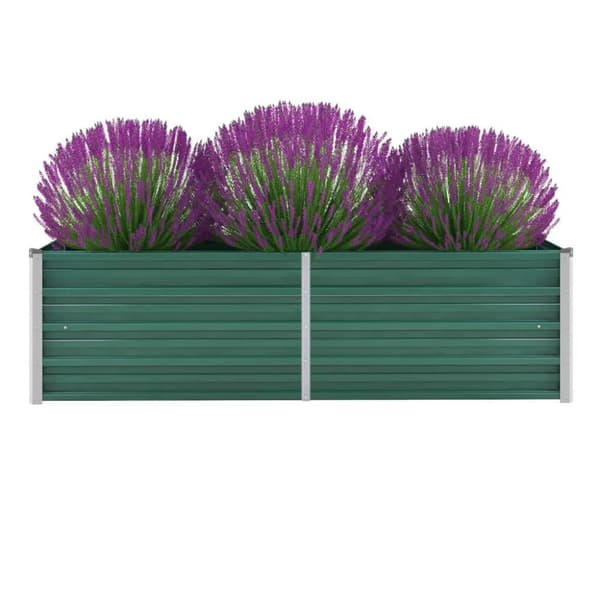 vidaXL forhøjet plantekasse 160x40x45 cm galvaniseret stål grøn -  Plantekrukker