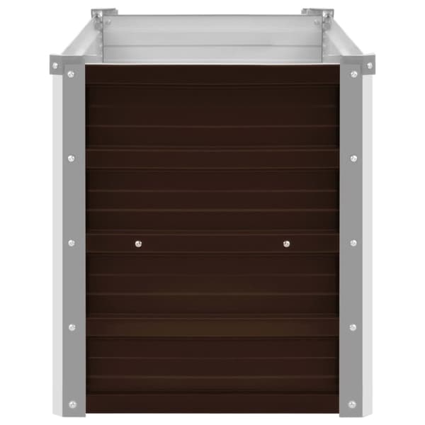 vidaXL hævet plantekasse 160x40x45 cm galvaniseret stål brun - Plantekrukker