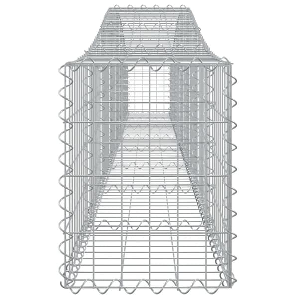vidaXL Kaareva kivikori 400x30x40/60 cm galvanoitu rauta -  Kukkaruukut & istutuslaatikot