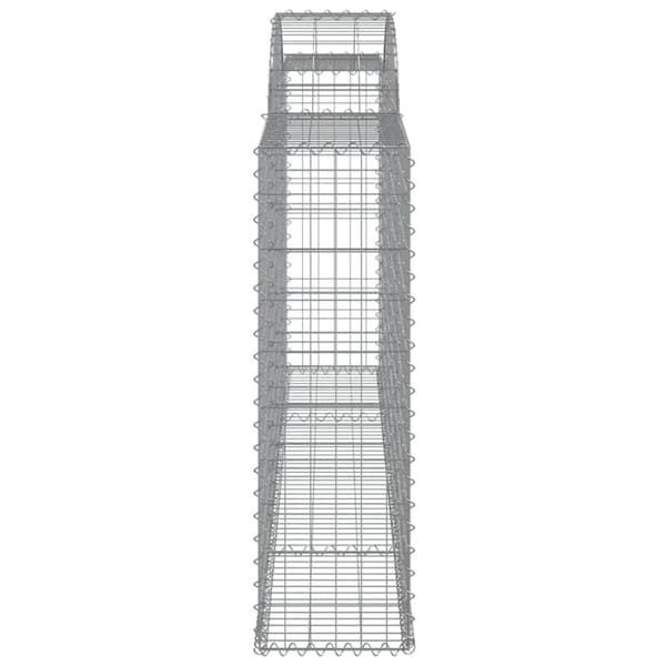 vidaXL buet gabionkurv 300x30x100/120 cm galvaniseret jern -  Plantekrukker