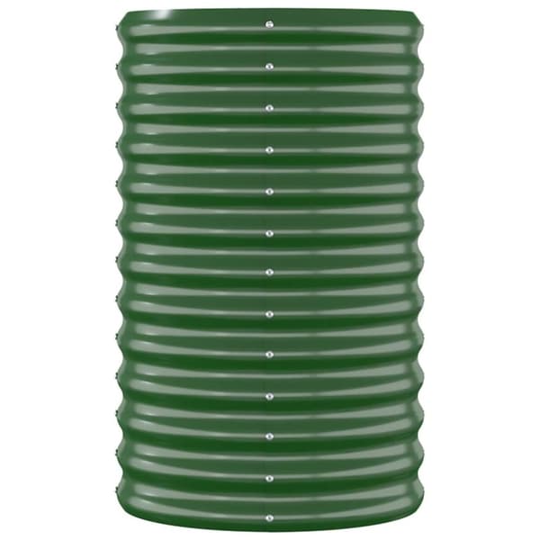 vidaXL plantekasse 114x40x68 cm pulverlakeret stål grøn -  Plantekrukker