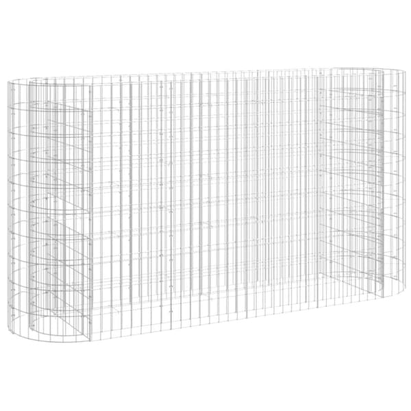 vidaXL gabion-højbed 190x50x100 cm galvaniseret jern -  Plantekrukker