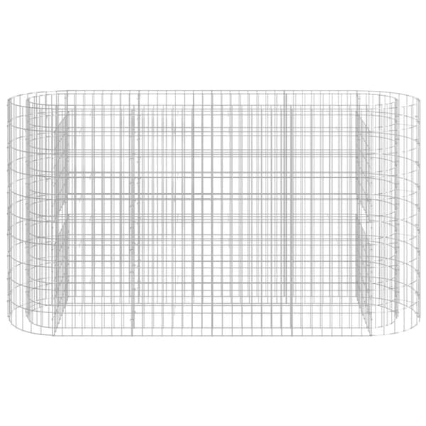 vidaXL gabion-højbed 190x50x100 cm galvaniseret jern -  Plantekrukker