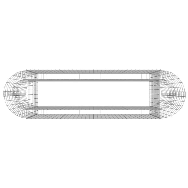 vidaXL gabion-højbed 190x50x100 cm galvaniseret jern -  Plantekrukker