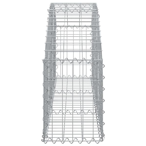 vidaXL buet gabionkurv 150x30x40/60 cm galvaniseret jern -  Plantekrukker