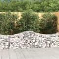 Pikkukuva 1 / 7: vidaXL Kaarevat kivikorit 4 kpl 200x50x60/80 cm galvanoitu rauta -  Kukkaruukut & istutuslaatikot