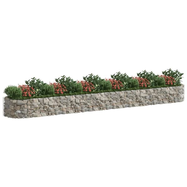 vidaXL Planteringsgabion galvaniserat järn 600x100x50 cm -  Krukor & odlingslådor
