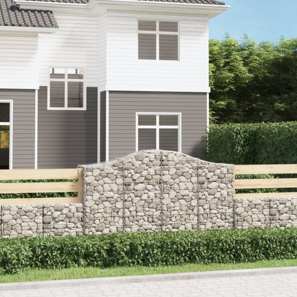 vidaXL Kaarevat kivikorit 2 kpl 200x50x120/140 cm galvanoitu rauta -  Kukkaruukut & istutuslaatikot