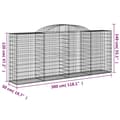 Miniatyrbillede 7 af 7: vidaXL buede gabionkurve 2 stk. 300x50x120/140 cm galvaniseret jern -  Plantekrukker