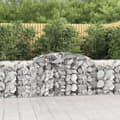Miniatyrbillede 1 af 7: vidaXL buede gabionkurve 7 stk. 300x50x80/100 cm galvaniseret jern -  Plantekrukker